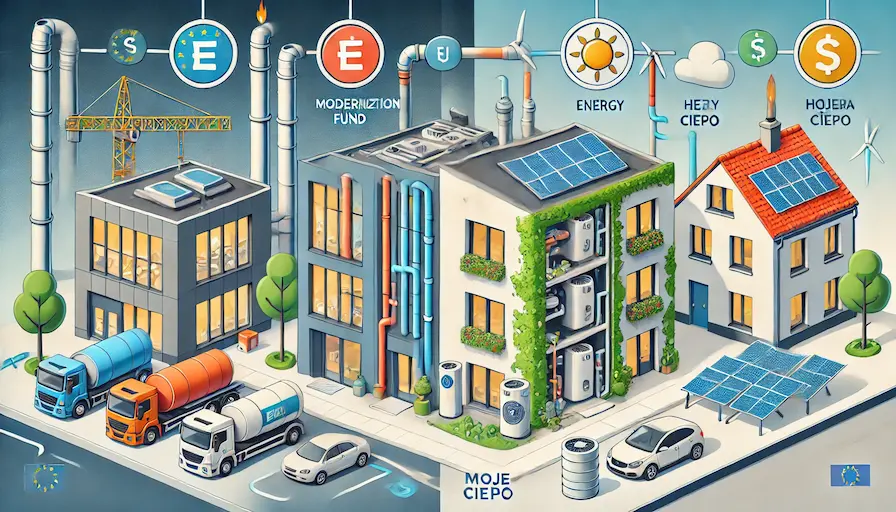 Fundusz modernizacyjny a program Moje Ciepło – różnice i źródła finansowania