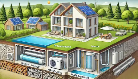 Rodzaje pomp ciepła objęte programem Moje Ciepło – gruntowe, powietrzne i wodne