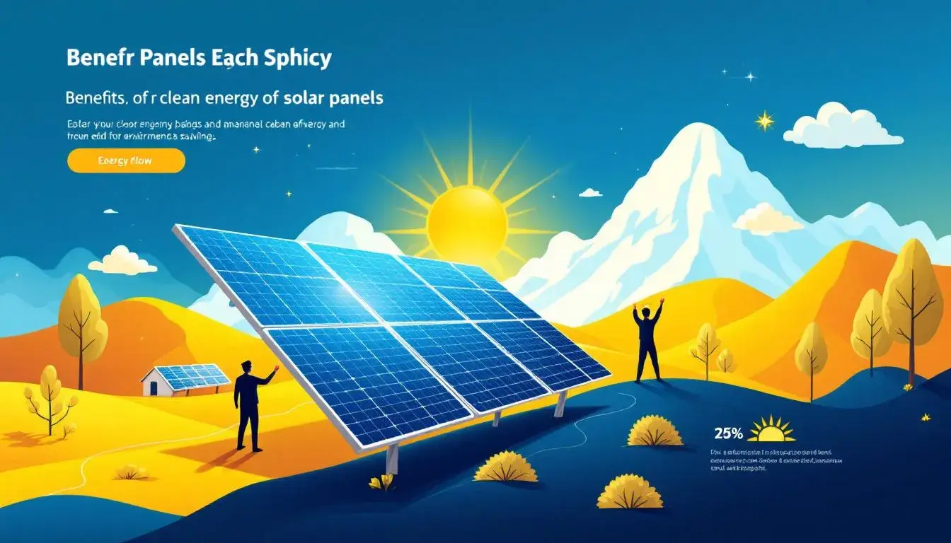 Infografika przedstawiająca zalety instalacji paneli fotowoltaicznych